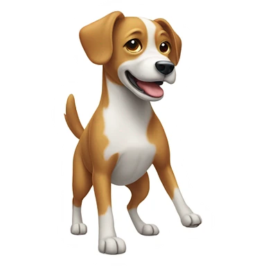 Dog on two legs sticker