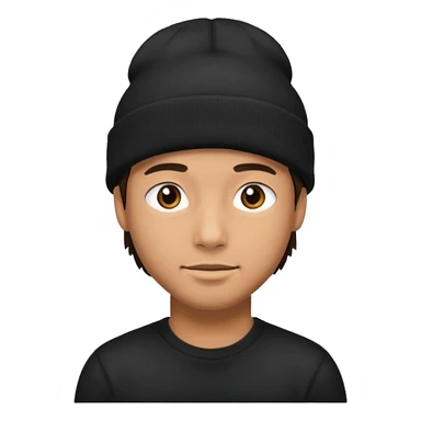 man with beenie sticker