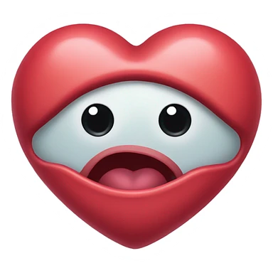 heart eye face with drool coming out of mouth  sticker