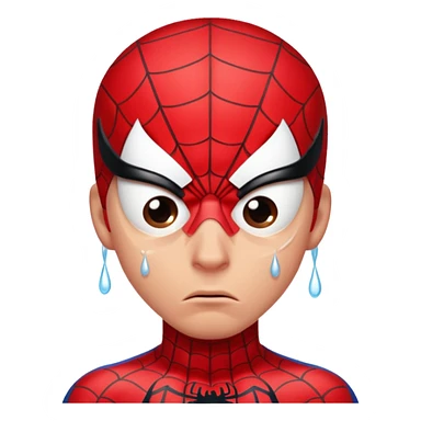 spiderman sad sticker