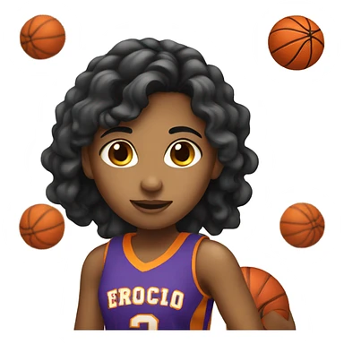 Latin girl basketball sticker