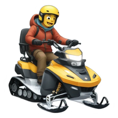 snowscooter quad sticker