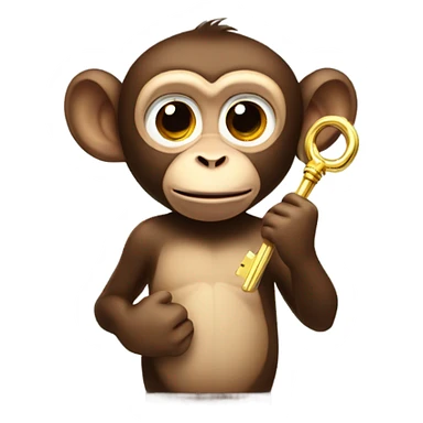 Monkey with a key sticker