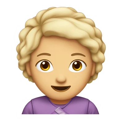 Bett welches ein Mädchen mit einem Haar Föhn aufwärmt   sticker