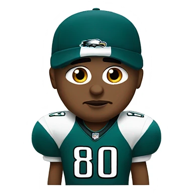 stevie from family guy in a eagles jersey sticker
