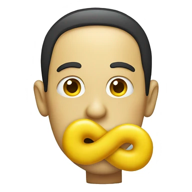 a funny looking person holding a yellow bone to its mouth sticker