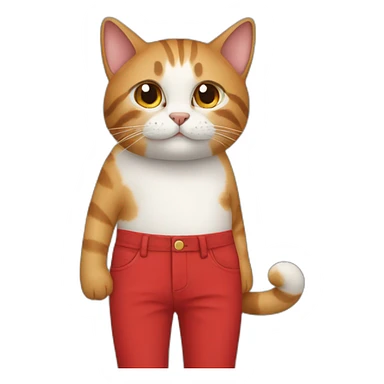 cat in red pants sticker