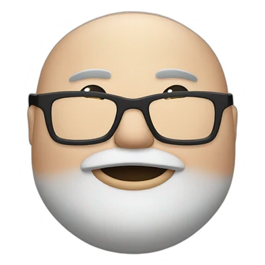 fat man with glasses sticker