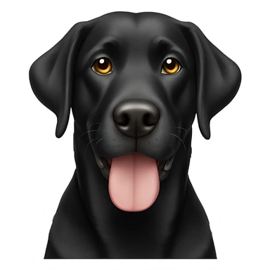 Black lab dog saluting  sticker