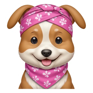Dog with pink Bandannas sticker