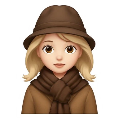 Cute winter clothes Nice brown things sticker