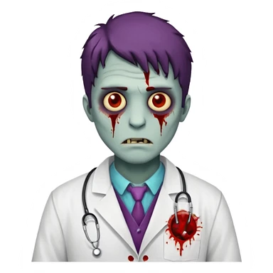 doctor zombie for men sticker