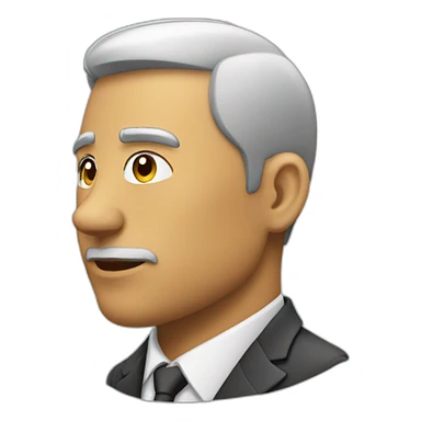 man in suit looking to the right (side view) sticker