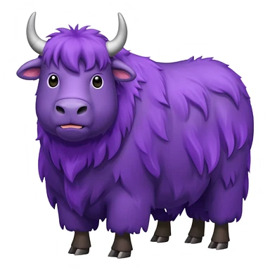 a purple yak sticker