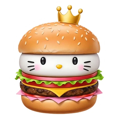 Hello kitty burger  sticker