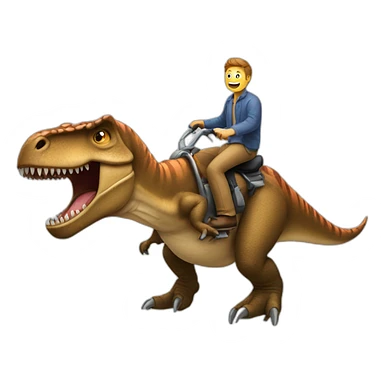Man riding a tyrannosaurus sticker