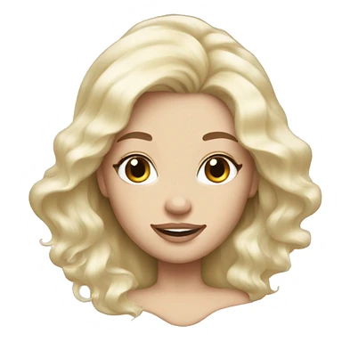 White mermaid blonde hair  sticker