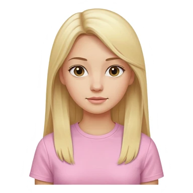 Chicago blanca, rubia cabello largo lacio con una camisa rosa pastel sticker