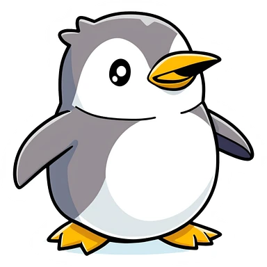 An angry penguin sticker