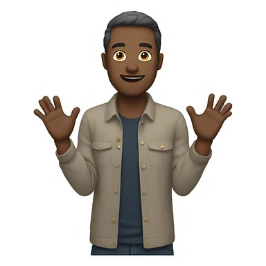 Man with five arms sticker