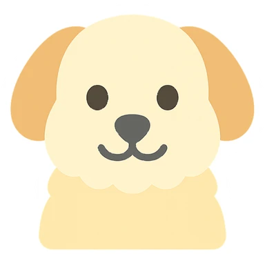 A cute fluffy dog sticker