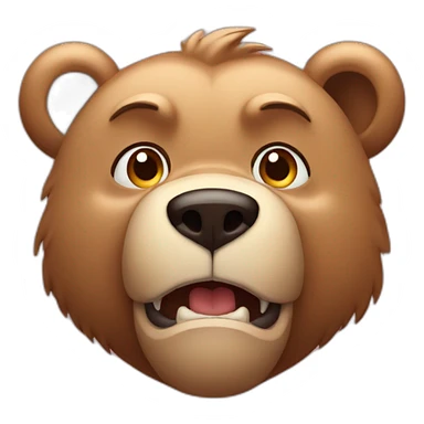 muscular bear sticker