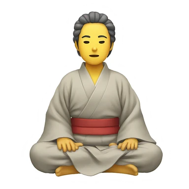 A person sitting japanese seiza sticker