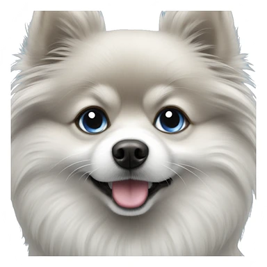pomeranian grey with one blue eye sticker