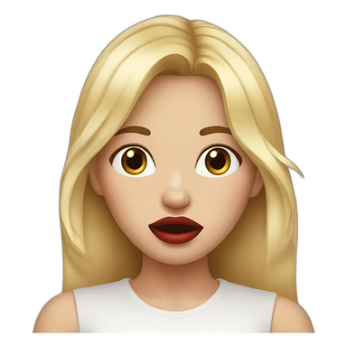 girl-with-manicure-red-lips-and-blond-hair-cowers-her-mouth-in-shock sticker