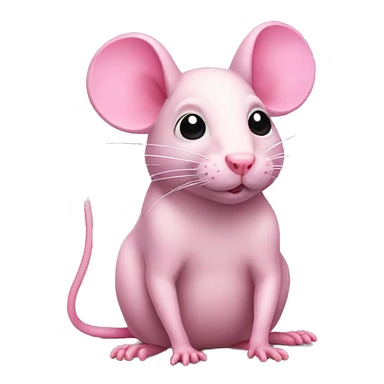 Pink rat sticker