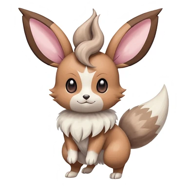 Meloetta-Eevee-Minccino-Pokémon-Fakémon-fusion-creature sticker