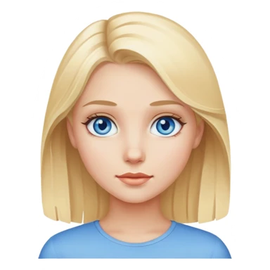 Blonde girl pretty , blue eyes  sticker