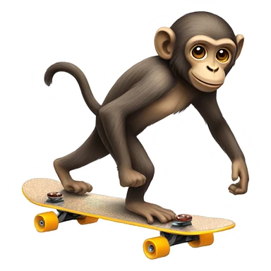 skateboarding monkey sticker