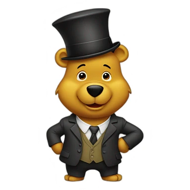 winne the pooh as a banker sticker