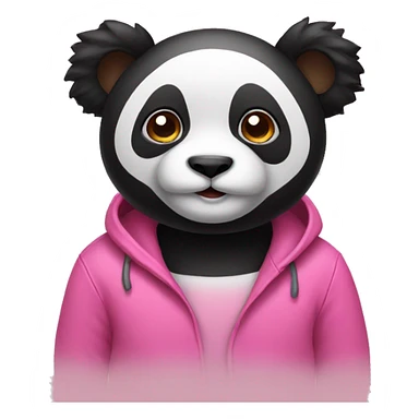 Pink panda sticker