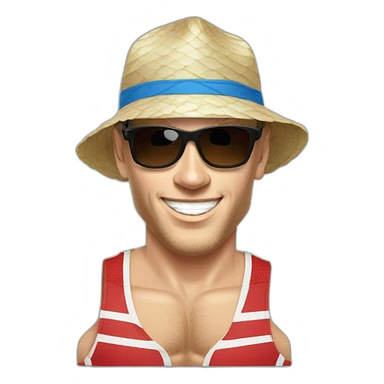 Jonathan Toews as a beach bum  sticker