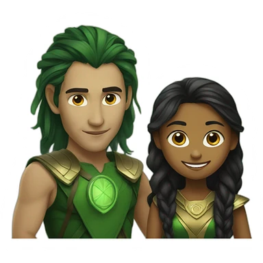 loki with indian girl sticker