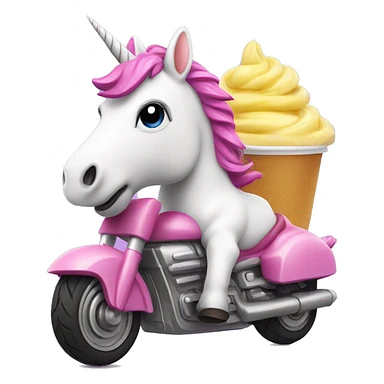 unicorn smoothie on motorcycle sticker