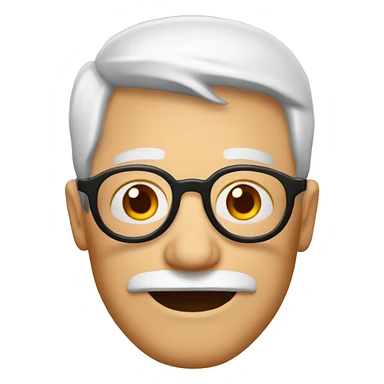 Abuelo con lentes rojos y cara reronda sticker