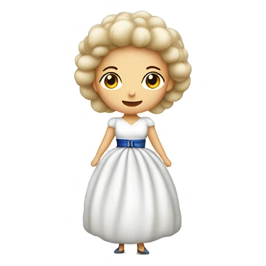 Finnish lady in this big white puffy dress  sticker