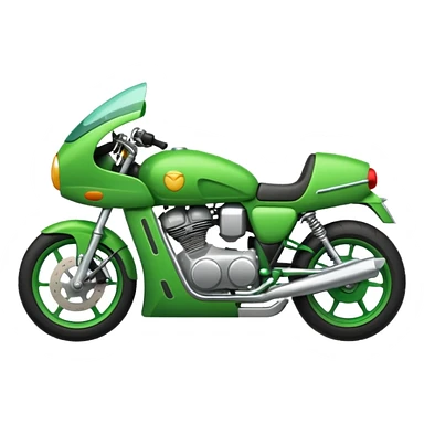 fait moi un emojie en moto vert sticker