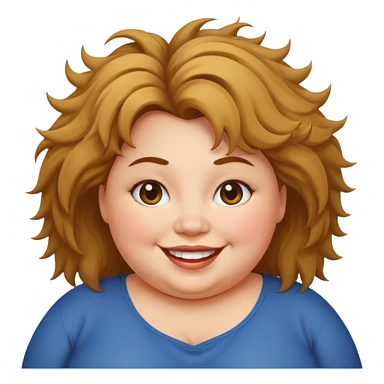 fat woman with messy hair sticker