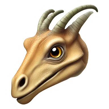 realistic Parasaurolophus head sticker