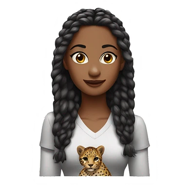 2 leopards girls sticker