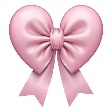 white heart with light pink ribbon bow sticker