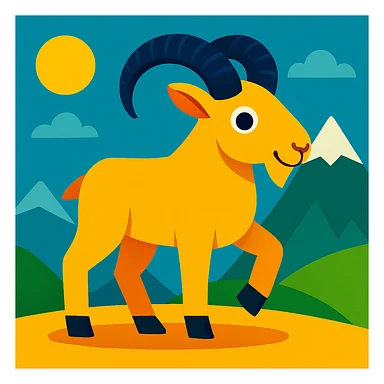 Mountain goat sticker
