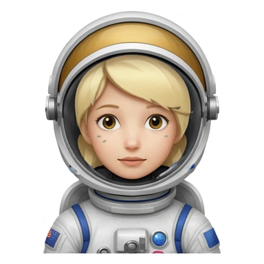 astronaut woman with broken helmet sticker