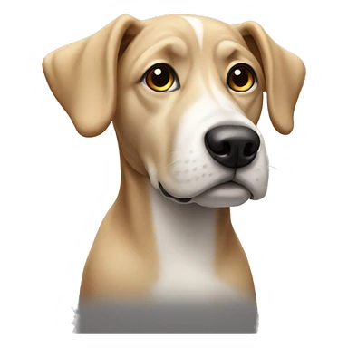 realistic dog staring at viewer sticker