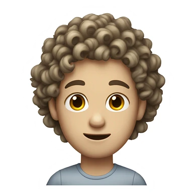 A white-skinned young man with curly hair says no sticker