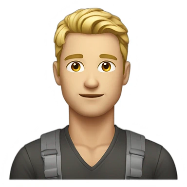 Male white dominant sticker